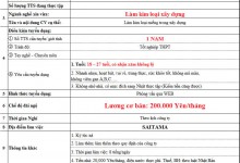 TUYỂN 1 NAM LÀM MIẾNG KIM LOẠI TẠI SAITAMA THI TUYỂN NGÀY 20/9/2024